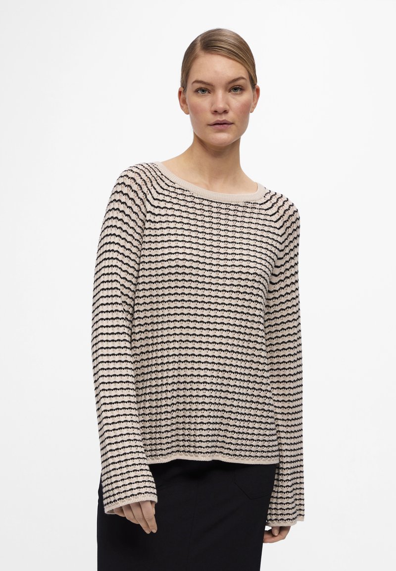 Object OBJESTER PATTERN TOP - Pullover - sandshell/black