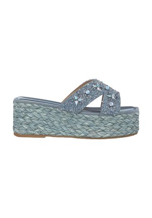 DE CON Y SIN CIERRE - Heeled mules - azul