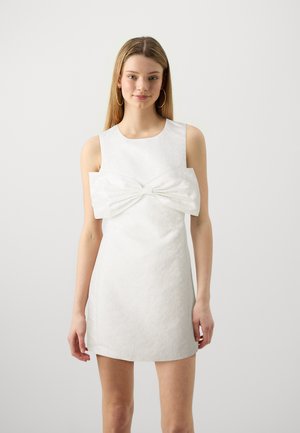 HEARTLINES JACQUARD BOW DRESS - Cocktailkjole - ivory