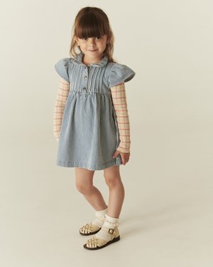 Copenhagen Colors STRIPE DRESS SLEEVES - Rochie de zi - light blue