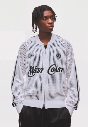 Bershka RETRO MESH - JACKET - Cardigan - white