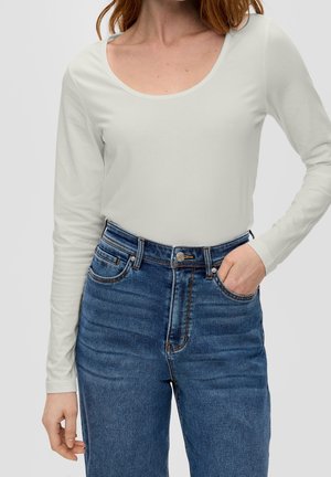 Langærmet T-shirt - off-white