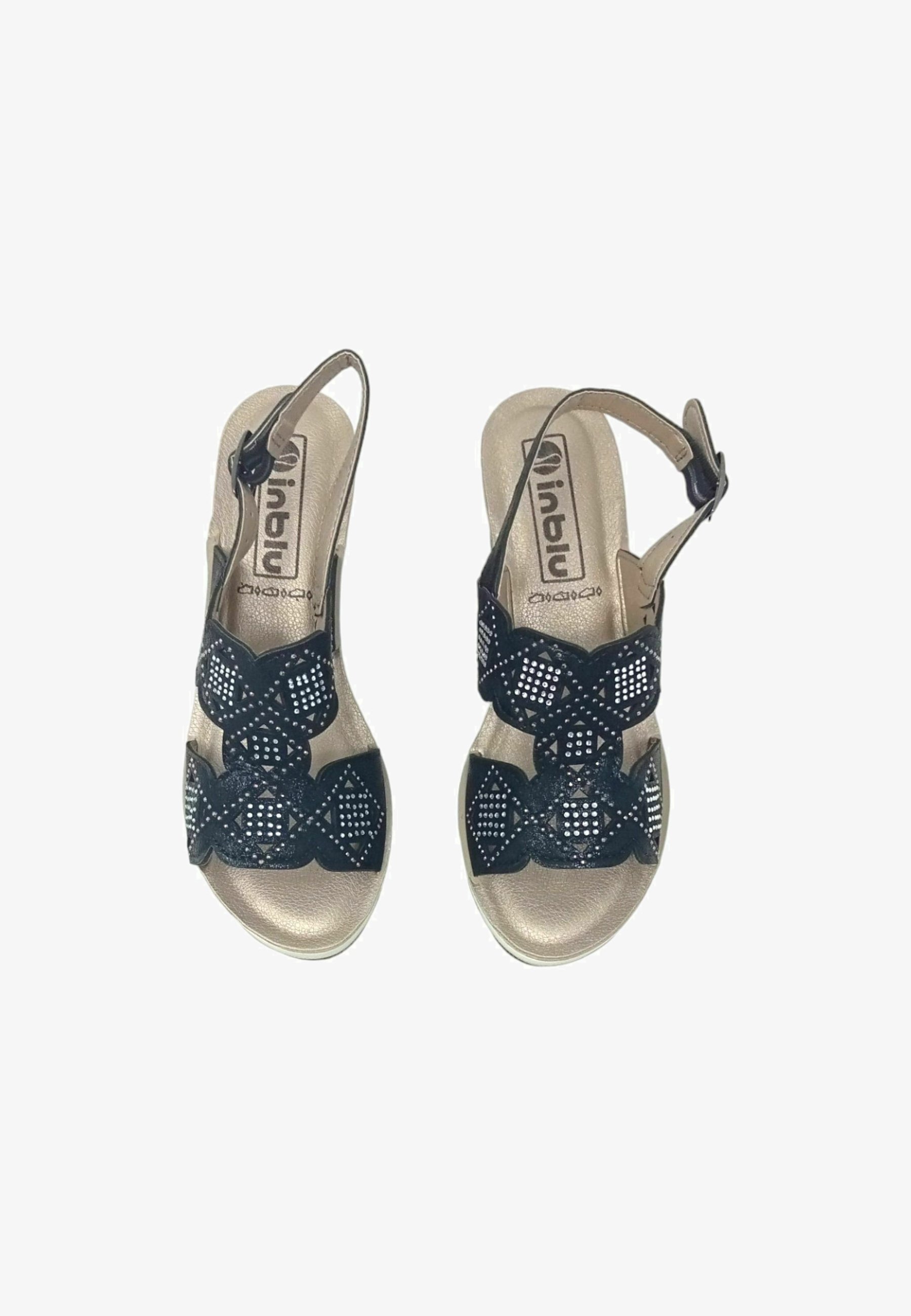 Sandali Inblu Donna Con Zeppa E Cinturino – Plantare In Pelle, Comodissimi, Tacco 5.5cm