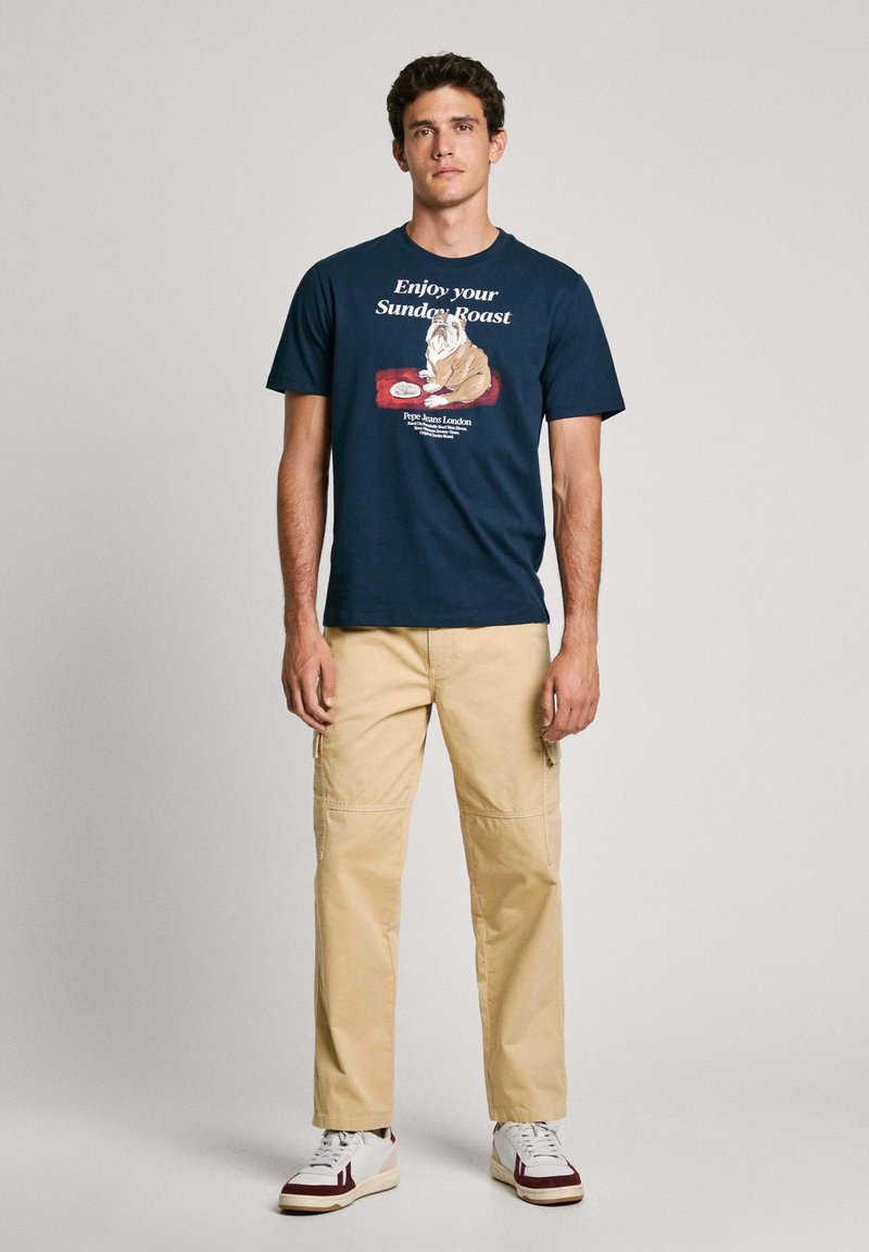 Pepe Jeans T-shirt print donkerblauw