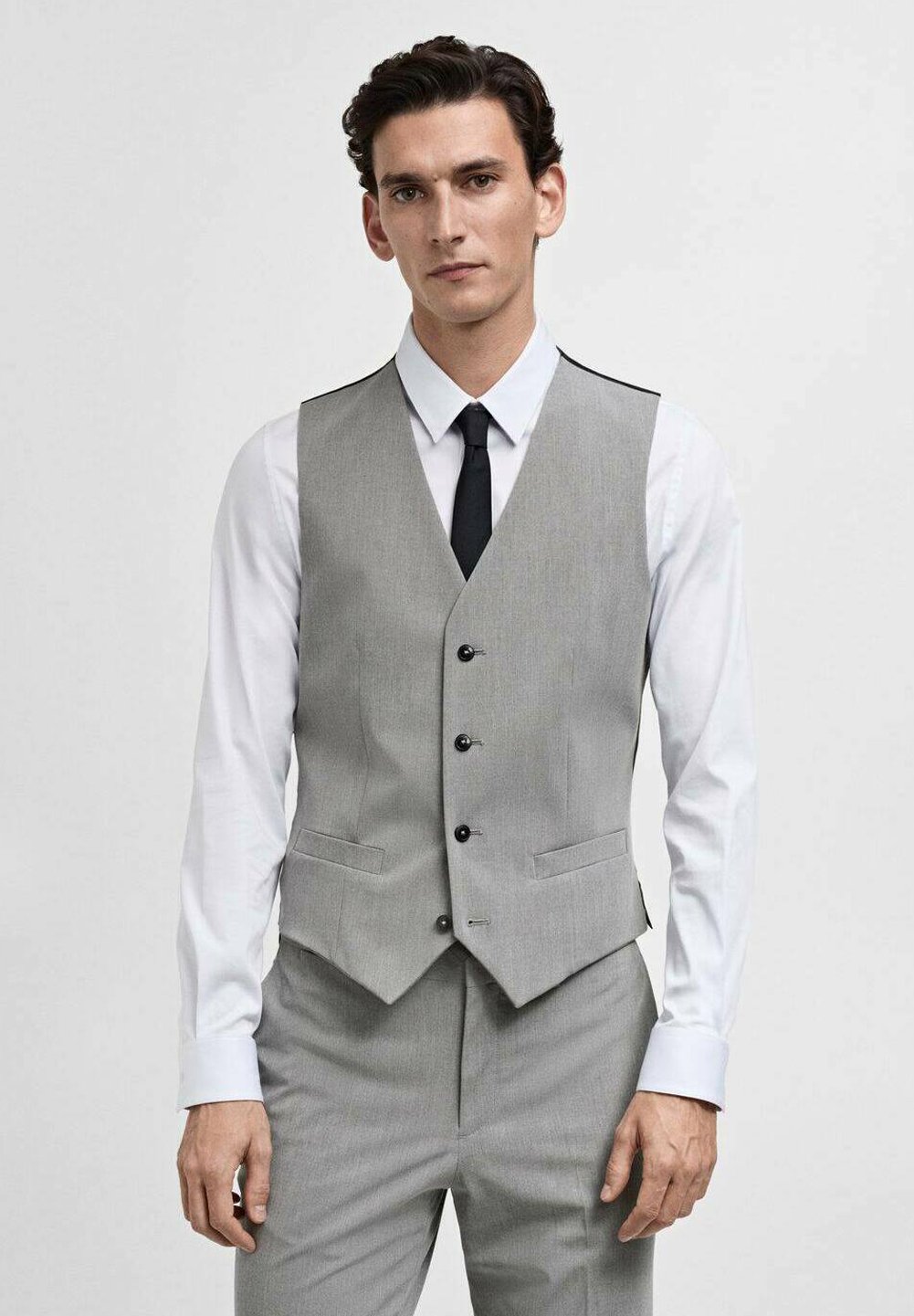 Gilet Costume Topman Gris Foncé - Taille 38 - Neuf Avec étiquettes - Style Photographe
