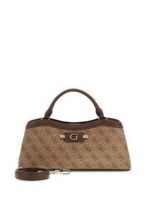 Guess, LINDSEY 2 COMPARTMENT SATCHEL - Borsa a mano - latte logo