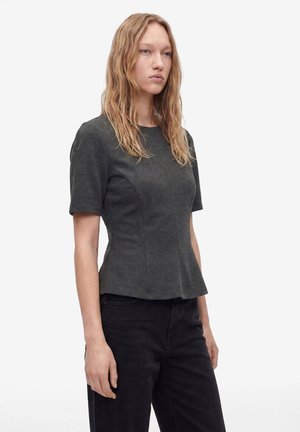 Koton, SHORT SLEEVE T-SHIRT. - Blouse - anthracite
