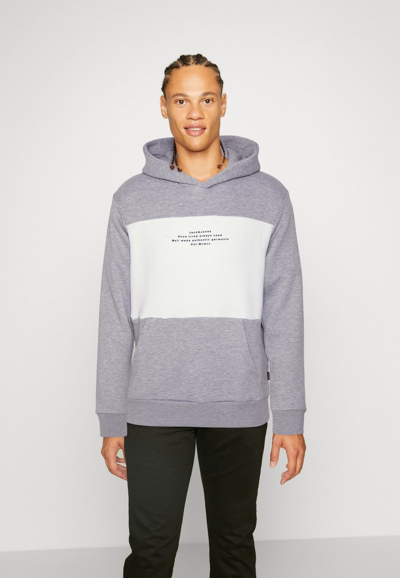 Jack & Jones JJEVAN HOOD Sudadera light grey melange/gris claro jaspeado Zalando.es Jack & Jones JJEVAN HOOD Sudadera light grey melange/gris claro jaspeado Zalando.es