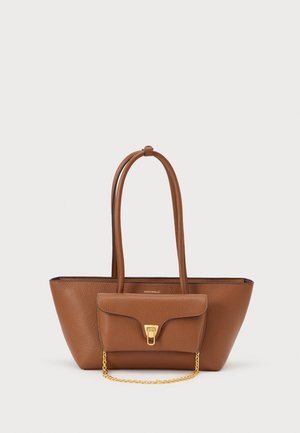 DOUBLE BEAT - Handbag - cognac