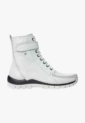 Lace-up ankle boots - white