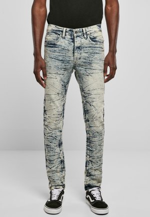 STRETCH SIGNATURE - Jean slim - lt sand splatter