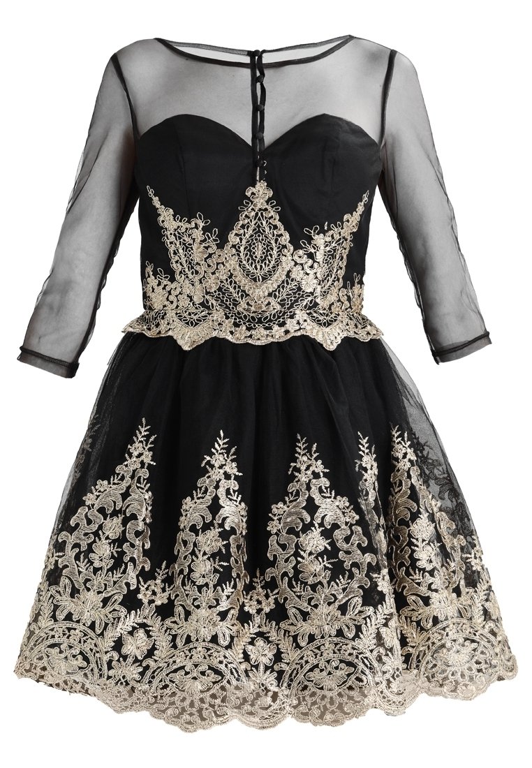 green emerald velvet dress Flare Maxi Dress Black/Gold / 2 main image 0