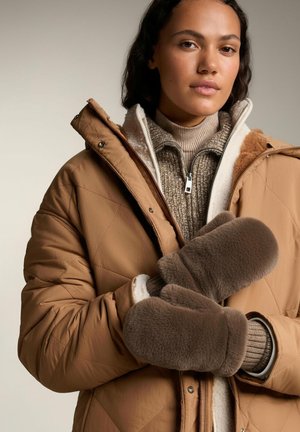 OYSHO WITH ELASTICATED CUFFS  - Rukavice s jednim prstom - brown