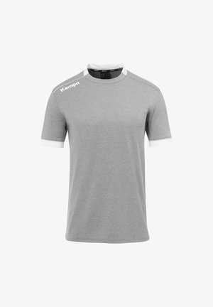 Kempa PLAYER - T-shirt con stampa - dark grau melange weiß