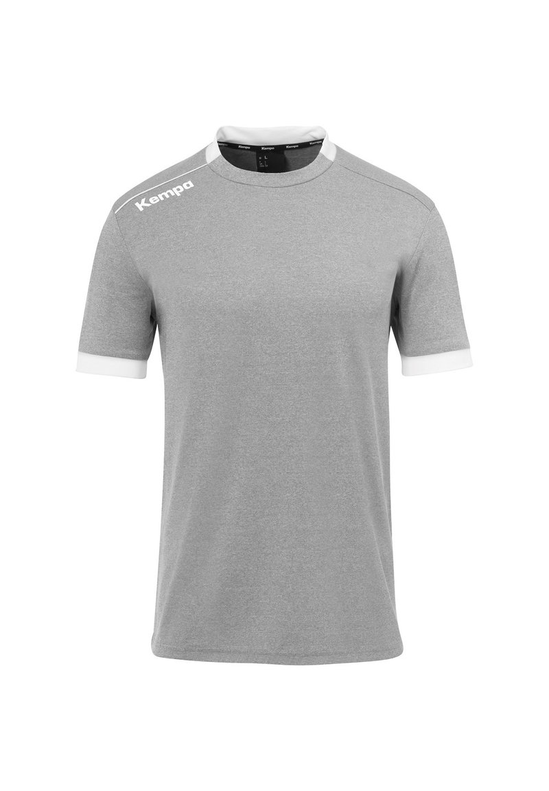 Kempa PLAYER  - T-Shirt print - dark grau melange weiß
