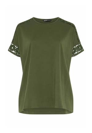 Yours Clothing, WOMEN'S T-SHIRTS - T-shirts print - olive