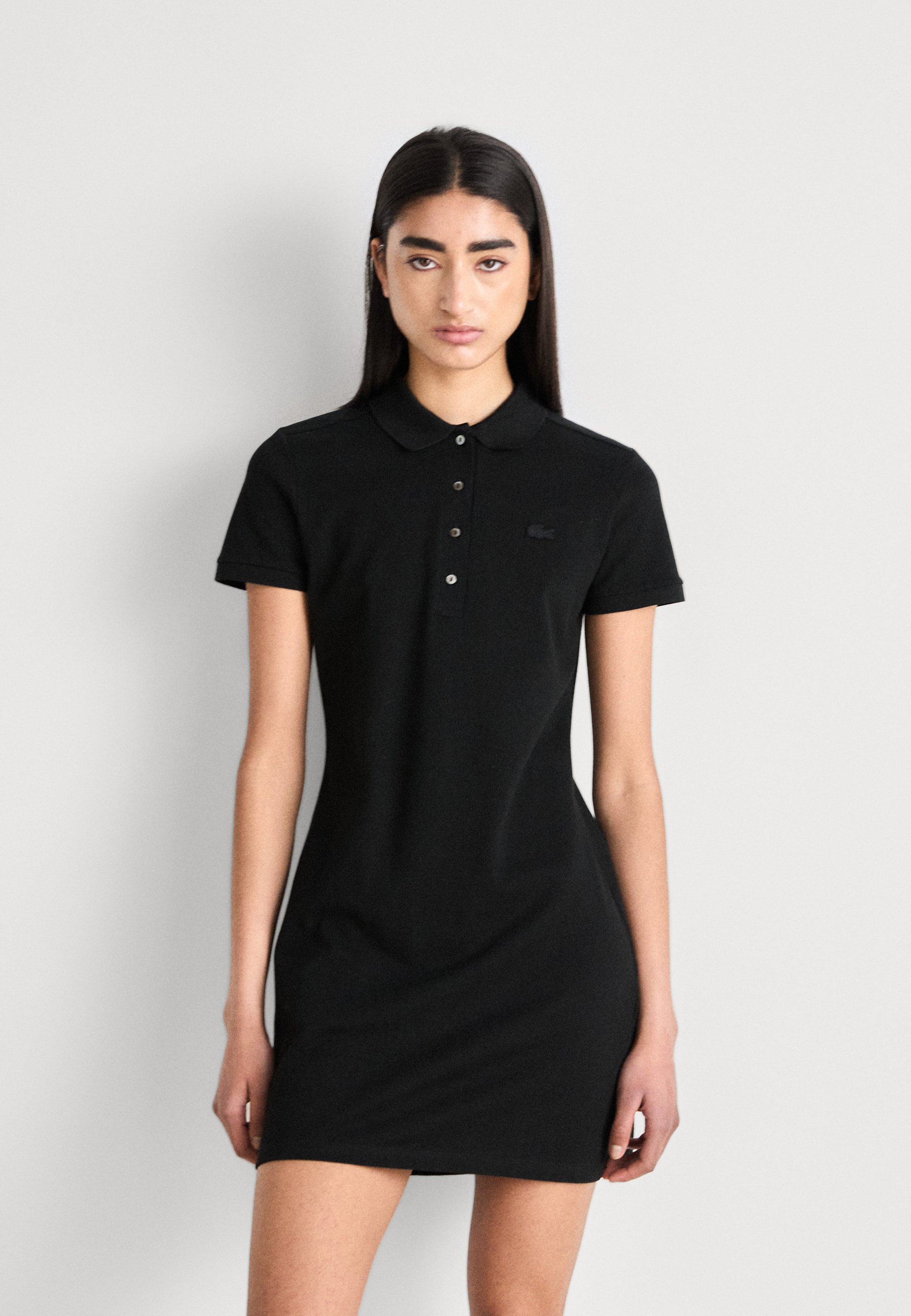 Ropa Vestido Polo Lacoste Mujer Lacoste Women's Slim Fit Stretch Mini Piqu  Polo Dress 38