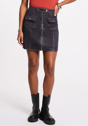 SHORT - A-lijn rok - bleu marine