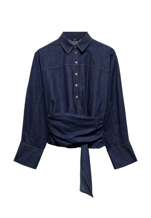 7 for all mankind, 7 FOR ALL MANKIND DENIM WAIST TIE SHIRT DENIM WAIST TIE SHIRT - Chemisier - dark blue