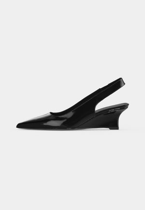 Stuart Weitzman, VINNIE SLING WEDGE - Escarpins - black