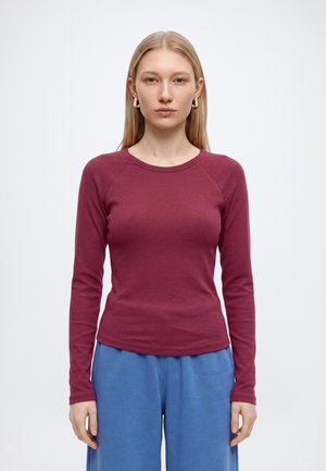 Hollister Co., CREW RAGLAN - Блуза с дълги ръкави - dark red
