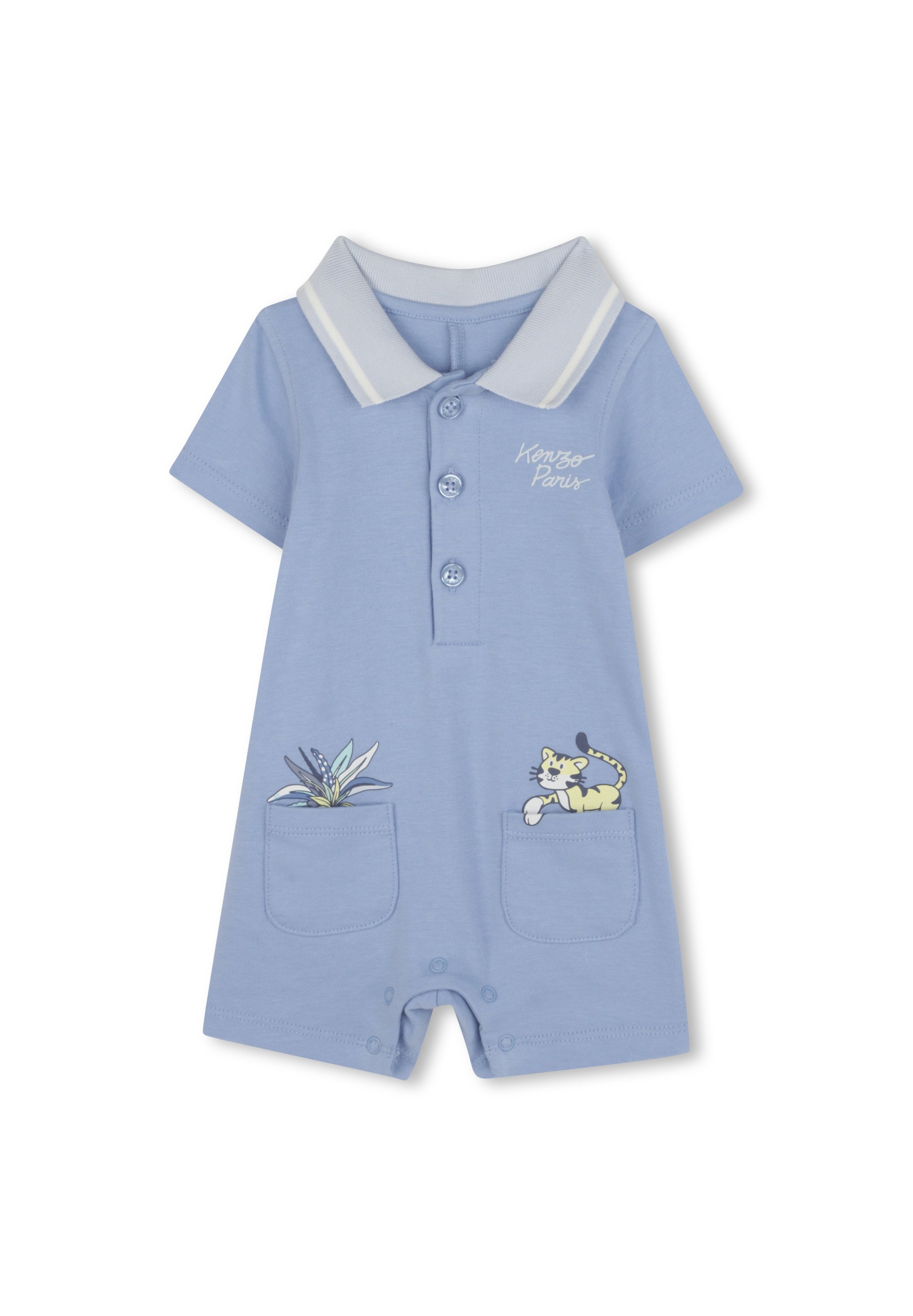 KENZO kids Tuta jumpsuit light sky/bianco