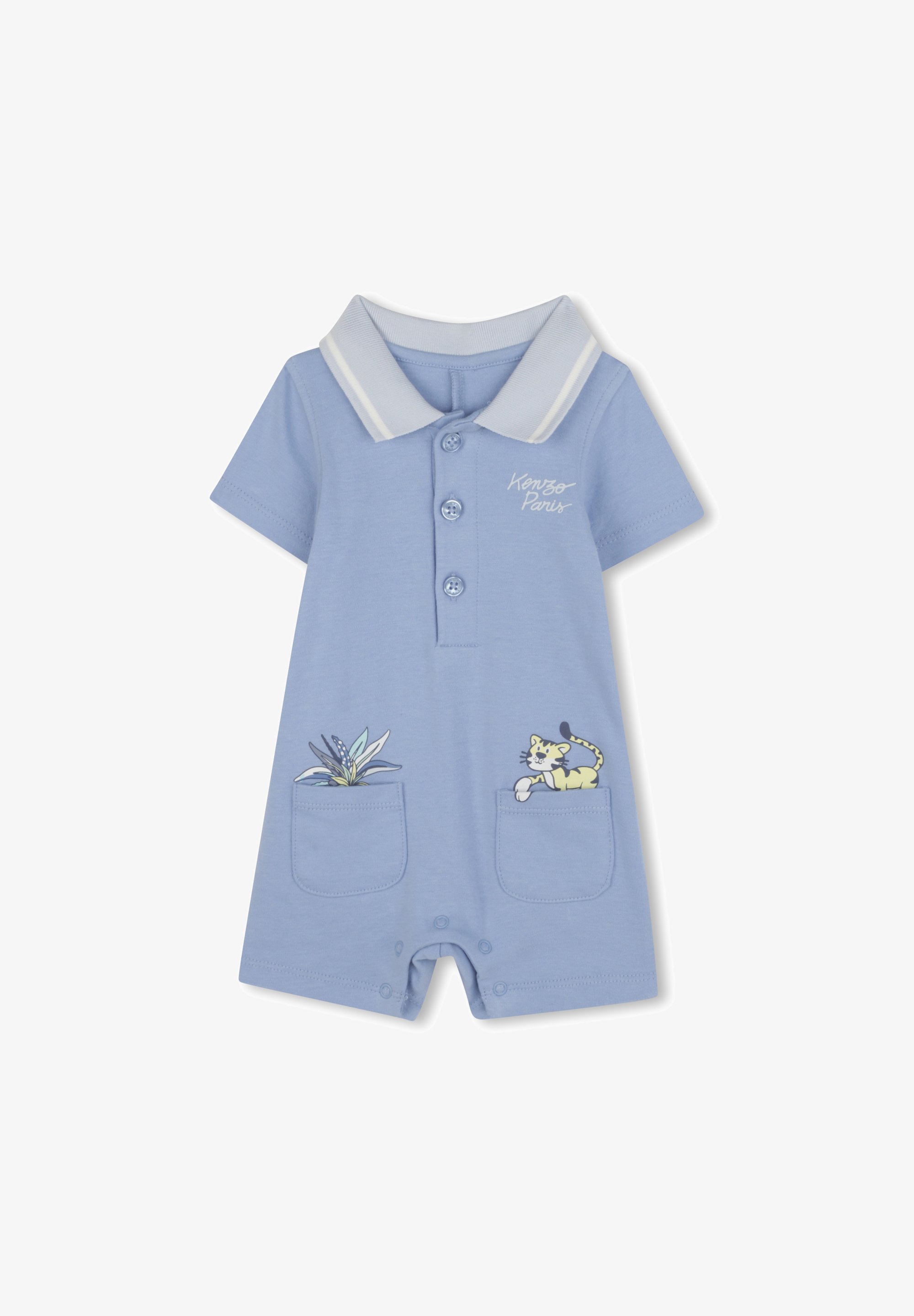 KENZO kids Tuta jumpsuit light sky/bianco1