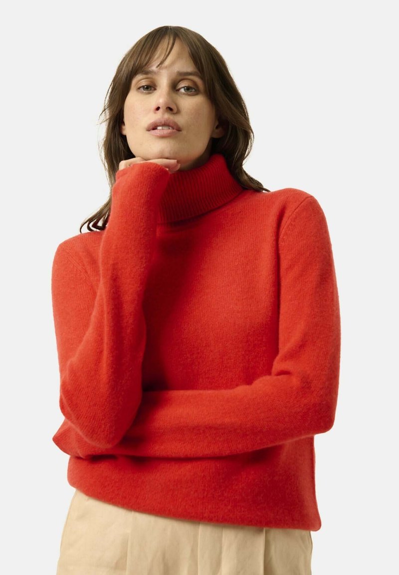 Just Cashmere COL ROULÉ FILS - Svetr - tomato