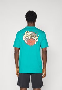 adidas Performance - NOVELTY TEE - Marškinėliai su spaudiniu - pure teal Miniatiūros vaizdas 1