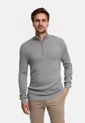 Strikkegenser - lt grey mix
