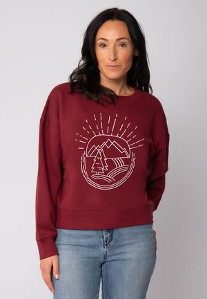 watapparel NATUR IST SCHÖN - Sweater - burgundy