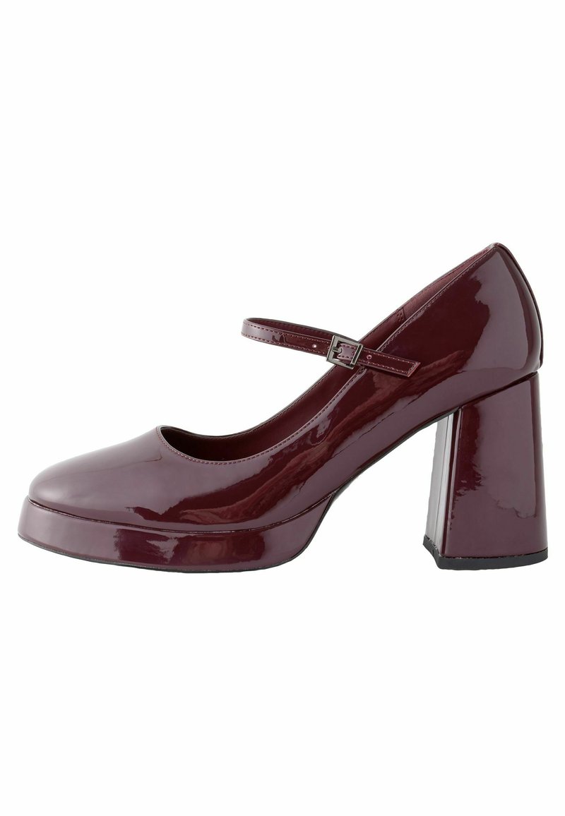 Next WIDE FIT - Scarpe con plateau - wine