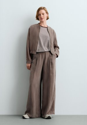 OYSHO, Trousers - dark mink