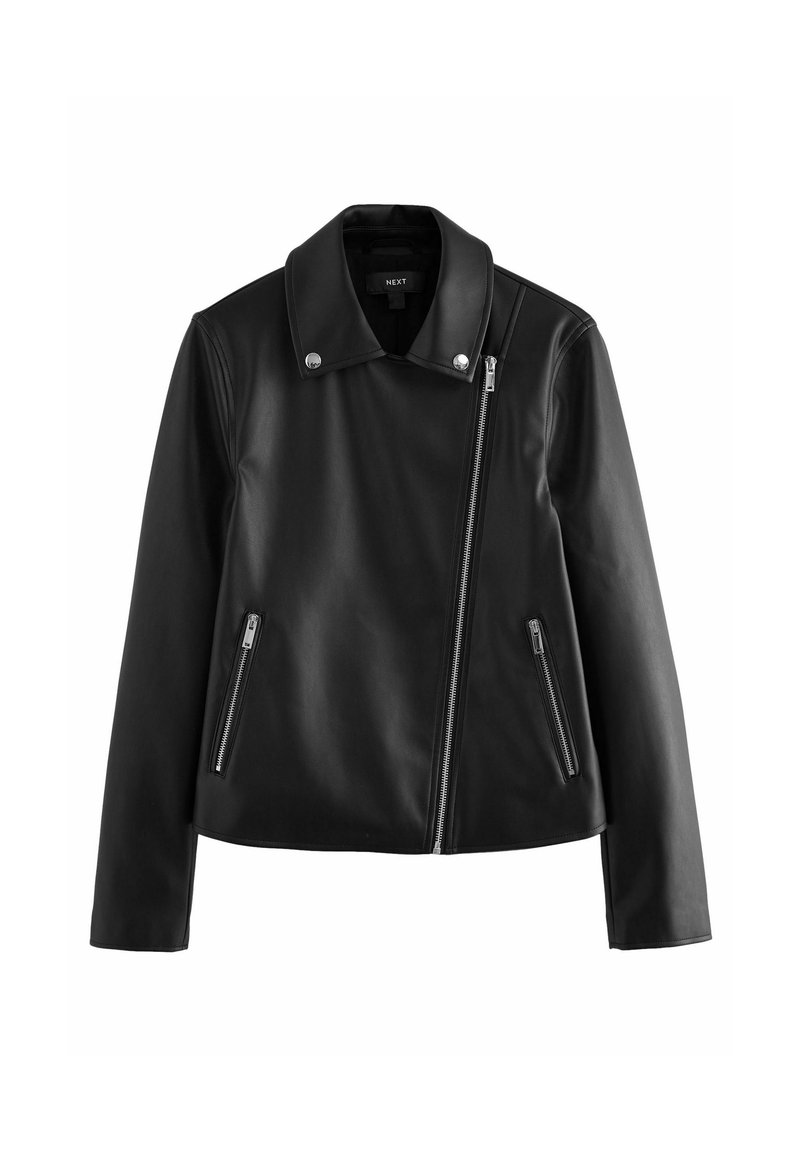 Next BIKER - REGULAR FIT - Faux leather jacket - black - Zalando