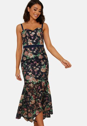CAMI STRAP BODYCON RUFFLE HEM - Maxi dress - dark blue
