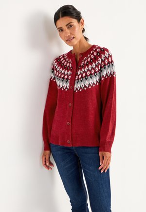 Strickjacke - red patterned