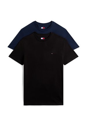 Tommy Jeans SLIM TEE 2 PACK - Βασικό μπλουζάκι - black / dark night navy