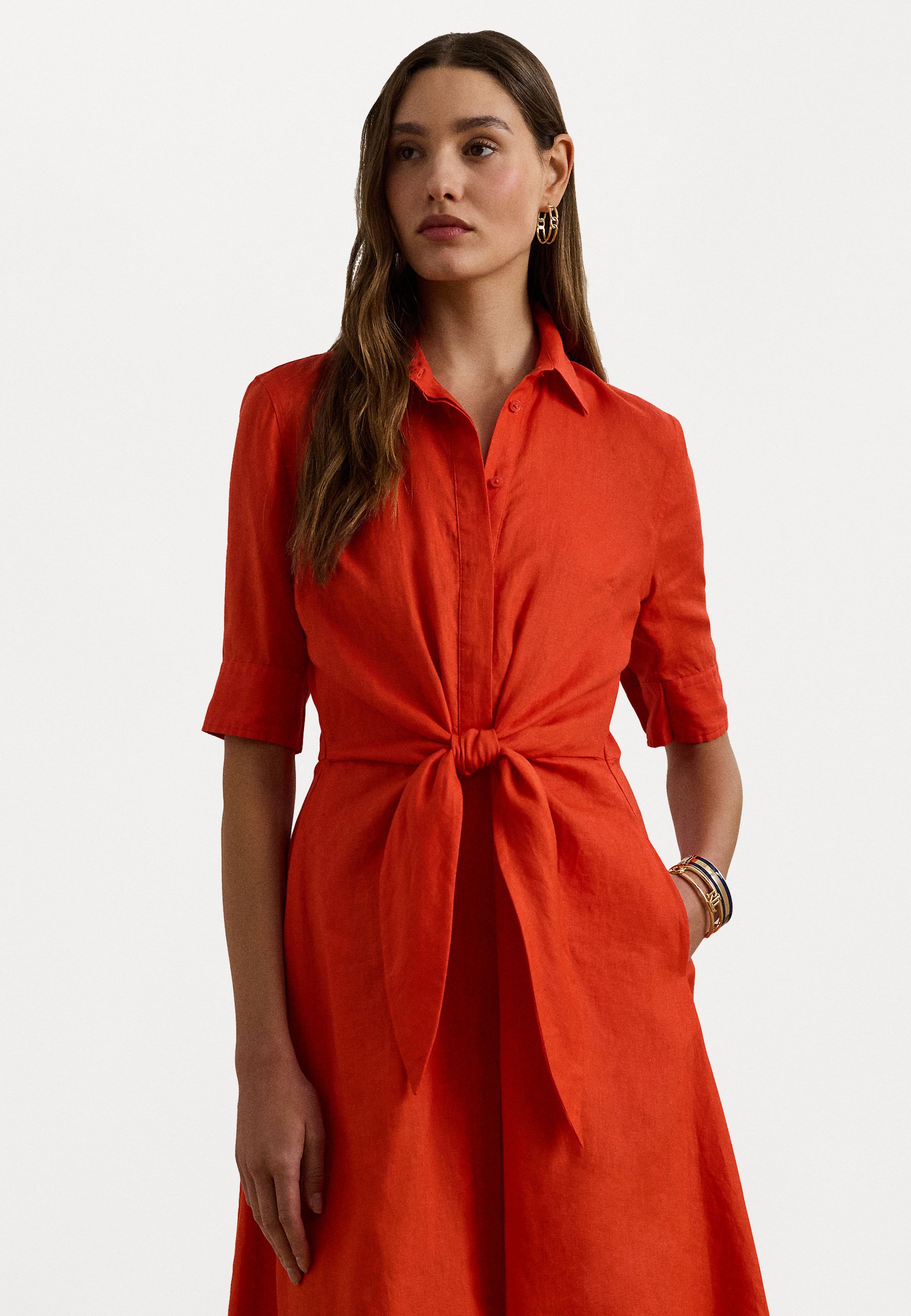 strapless open back dress The Orange