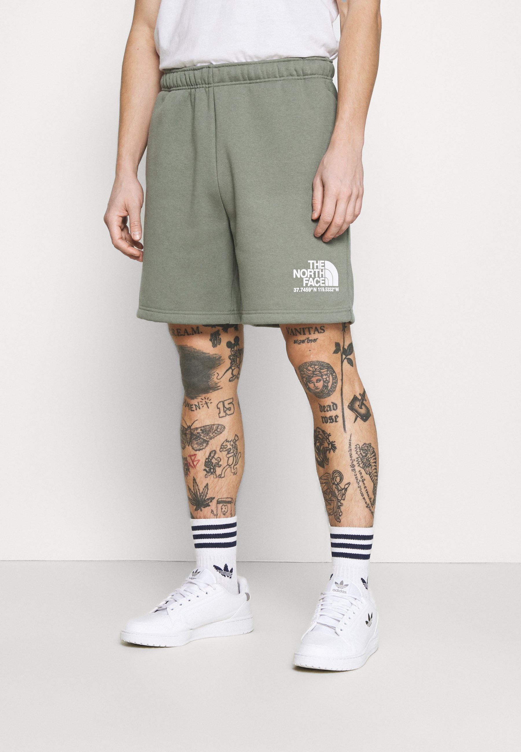 north face shorts green