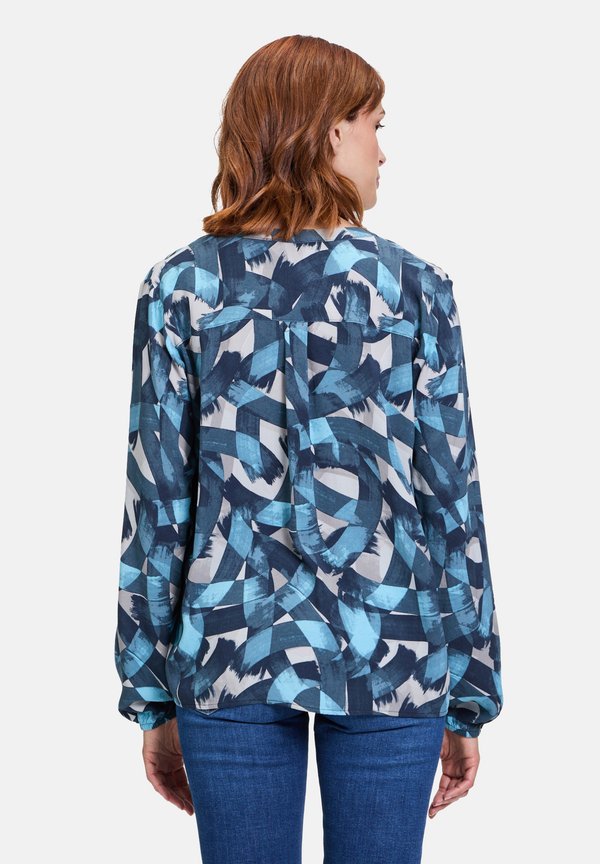 Bluse - dunkelblau grau