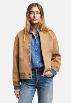 JACQUARD VARSITY - Bomberjacks - warm khaki