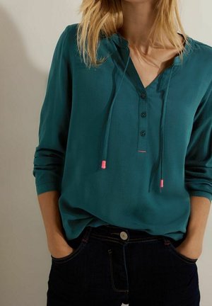 Bluse - mottled dark green