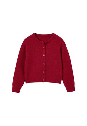 Vertbaudet, VERTBAUDET BUTTON-THROUGH CARDIGAN WITH LONG SLEEVES FOR GIRLS - Cardigan - bordeaux red