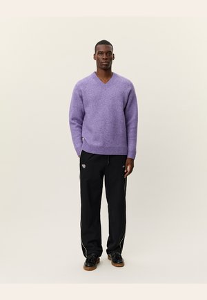FRED MELANGE V-NECK KNIT - Jumper - patrician purple