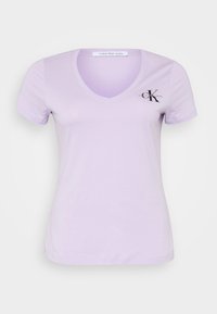 CLASSIC SLIM V NECK TEE - Basic póló - lilac