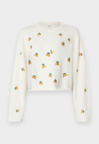 OBJTHESS WIDE SLEEVE PULLOVER - Jumper - cloud dancer