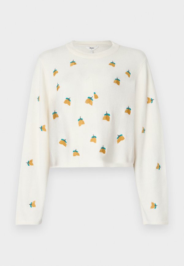 OBJTHESS WIDE SLEEVE PULLOVER - Jumper - cloud dancer2