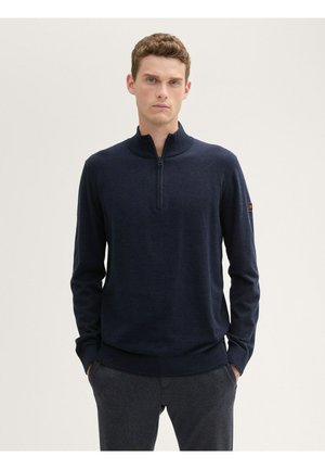 PULLOVER TROYER - Strickpullover - knitted navy melange