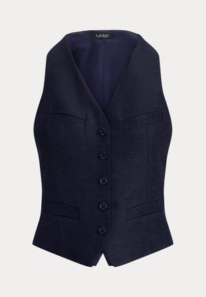 Lauren Ralph Lauren, LINEN-BLEND TWILL VEST - Vestă - navy
