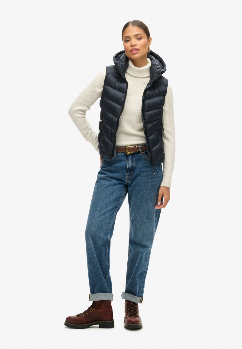 Superdry & Co Bodywarmer donkerblauw Superdry & Co Bodywarmer donkerblauw